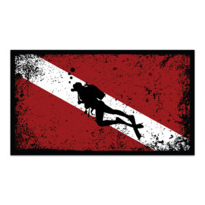 Diver and Flag Sticker