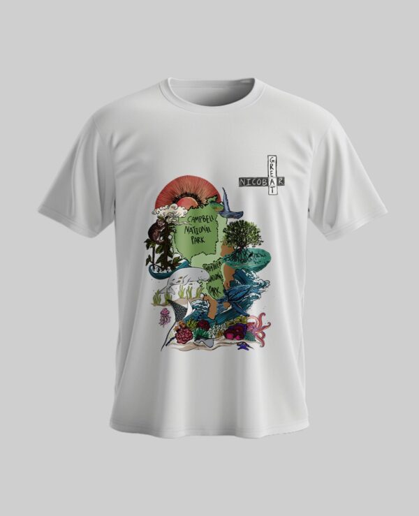 Great Nicobar unisex tshirt by SHP ART front print