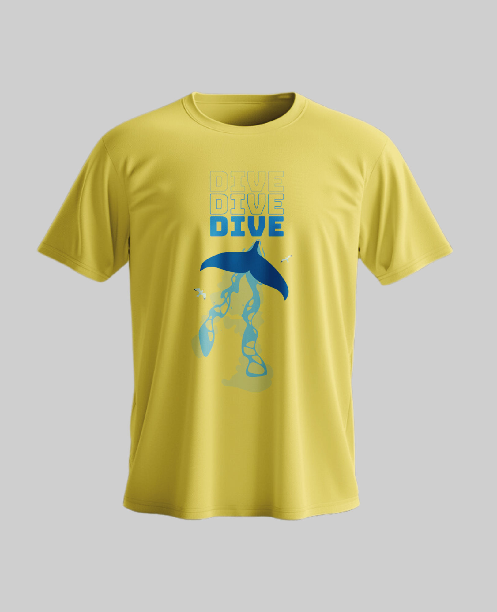 Dive With the Whales Pure Cotton T-shirt front and back prints