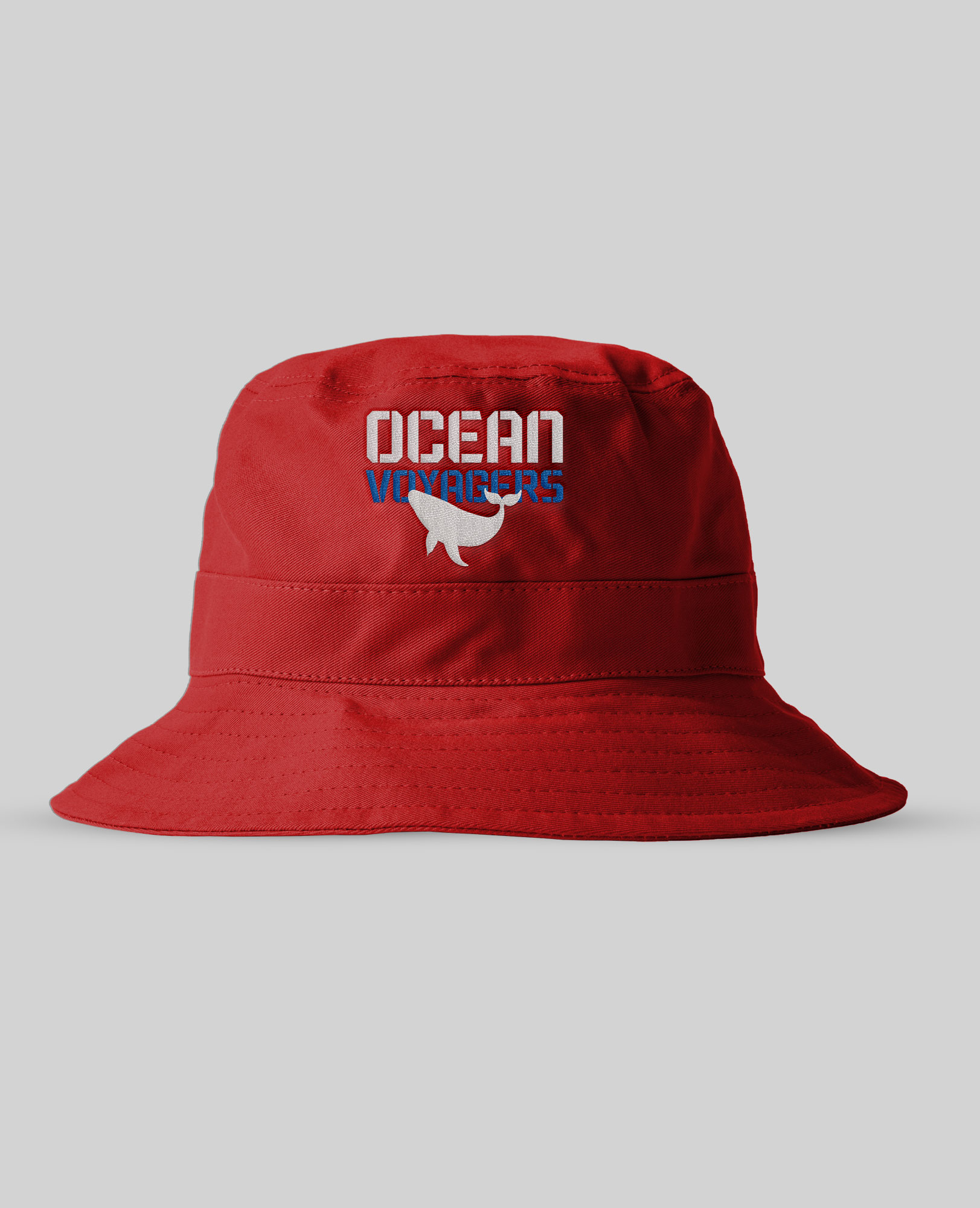 Voyagers of the ocean bucket hat red