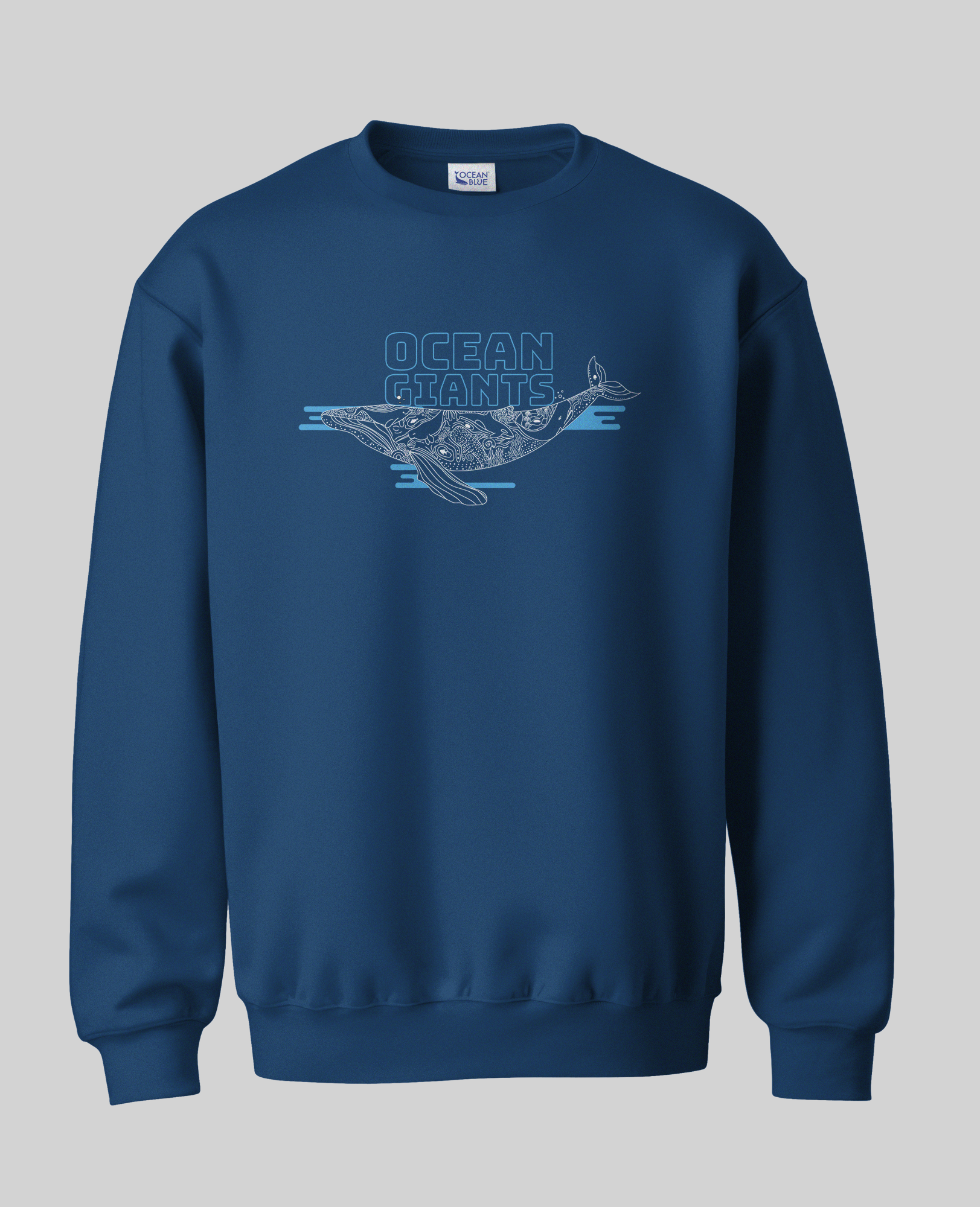 Ocean Giants Sweatshirt front and back prints