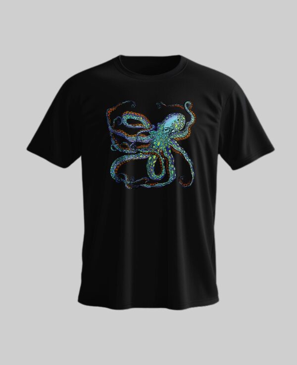 UV octopus by SHP unisex cotton tshirt front print