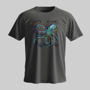 UV Octopus by SHP Art Pure Cotton T-shirt