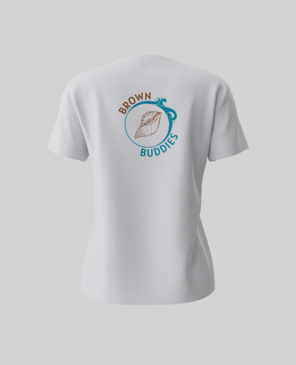 Brown buddies women tshirt front and back prints