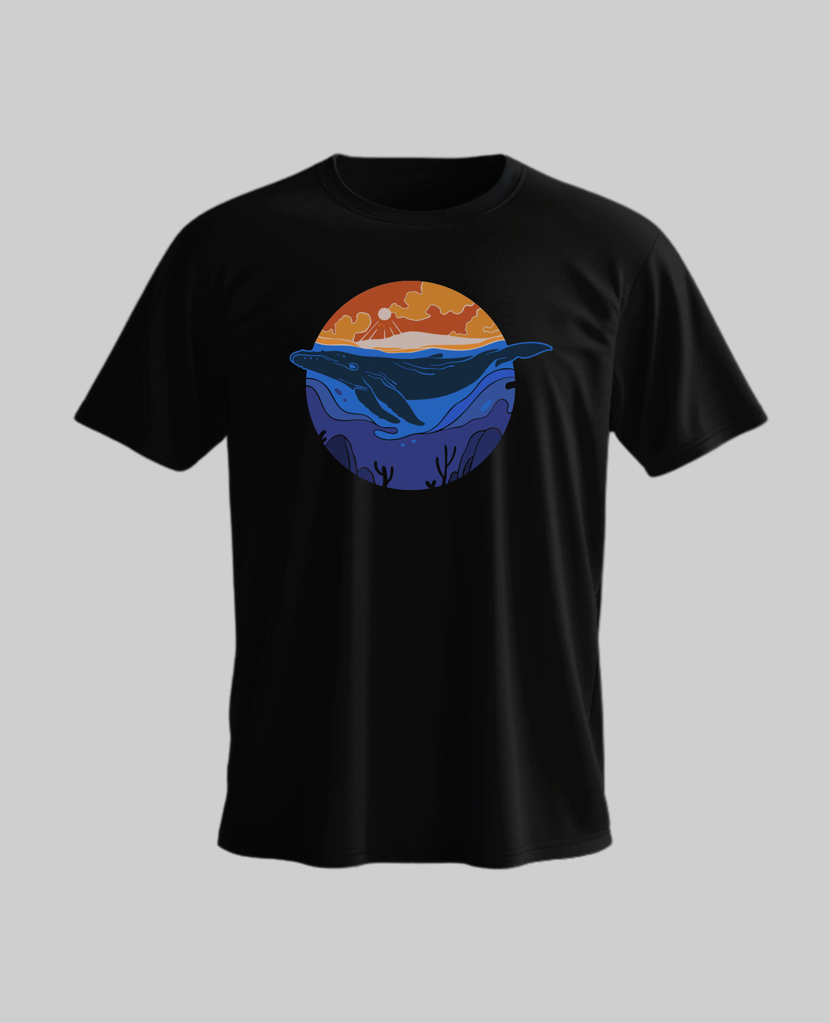 The Whale Traveller Pure Cotton Tshirt