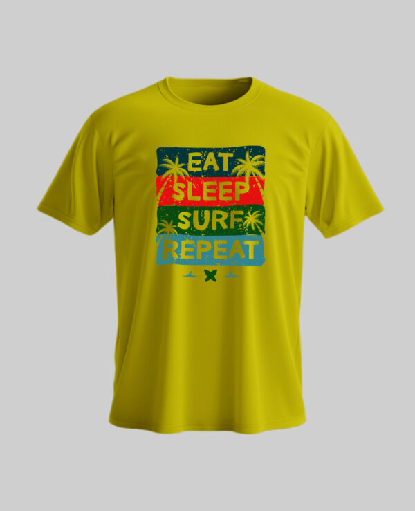 Eat Sleep Surf Repeat Pure Cotton T-Shirt
