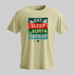 Eat Sleep Surf Repeat Pure Cotton T-Shirt